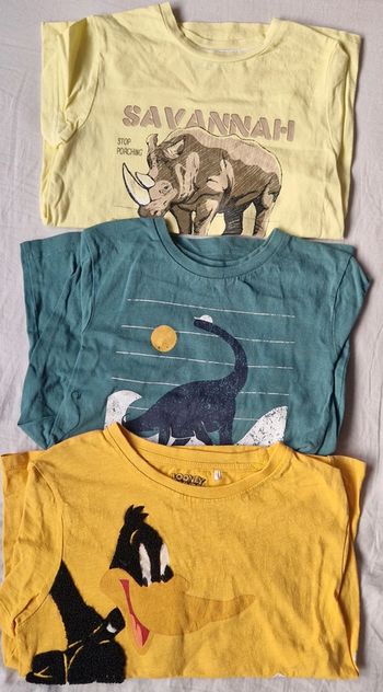 3 tshirts manches courtes