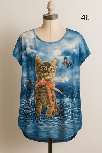 Tee-shirt chat mignon T46 M2K Paris