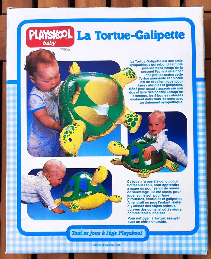 Playskool Baby La Tortue-Galipette – Jouet gonflable vintage 1986 MB - photo numéro 3