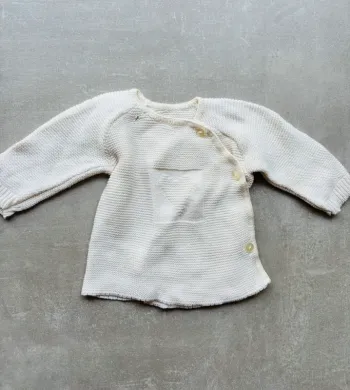 Gilet bébé maille cœur 1 mois
