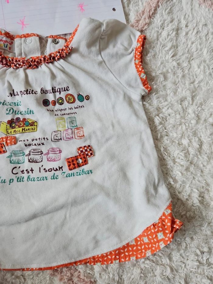 Tee shirt manche courte la cie des petits 12 mois - photo numéro 3