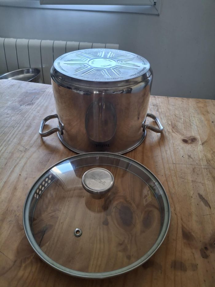 Faitout marmite 5.9L Tefal en inox tout feux dont induction - photo numéro 3