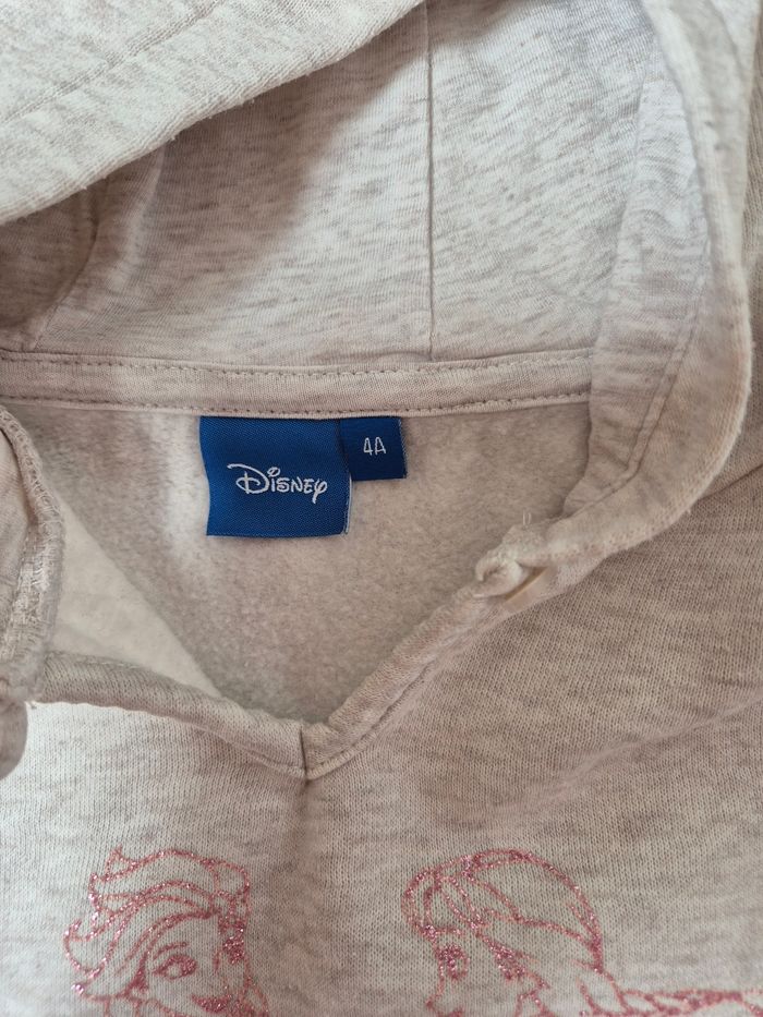 Sweat à capuche beige Disney - 4 ans - photo numéro 3