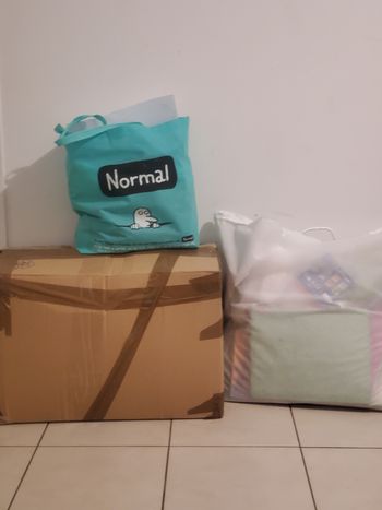 Lot de vêtements et jouets et livres