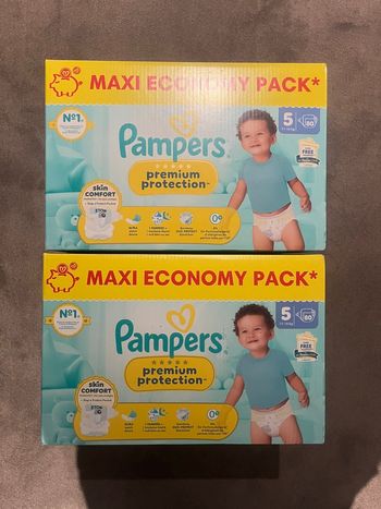 Pampers Premium taille 5 maxi pack (2 cartons)