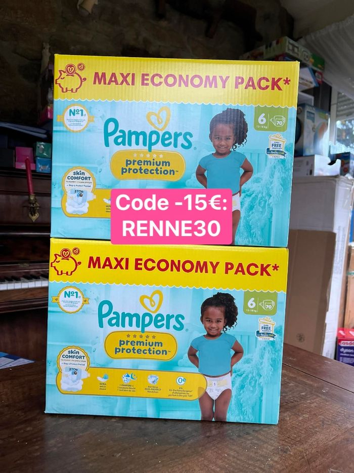 Couche taille 6 Pampers Premium protection taille 6 : 140 Couches