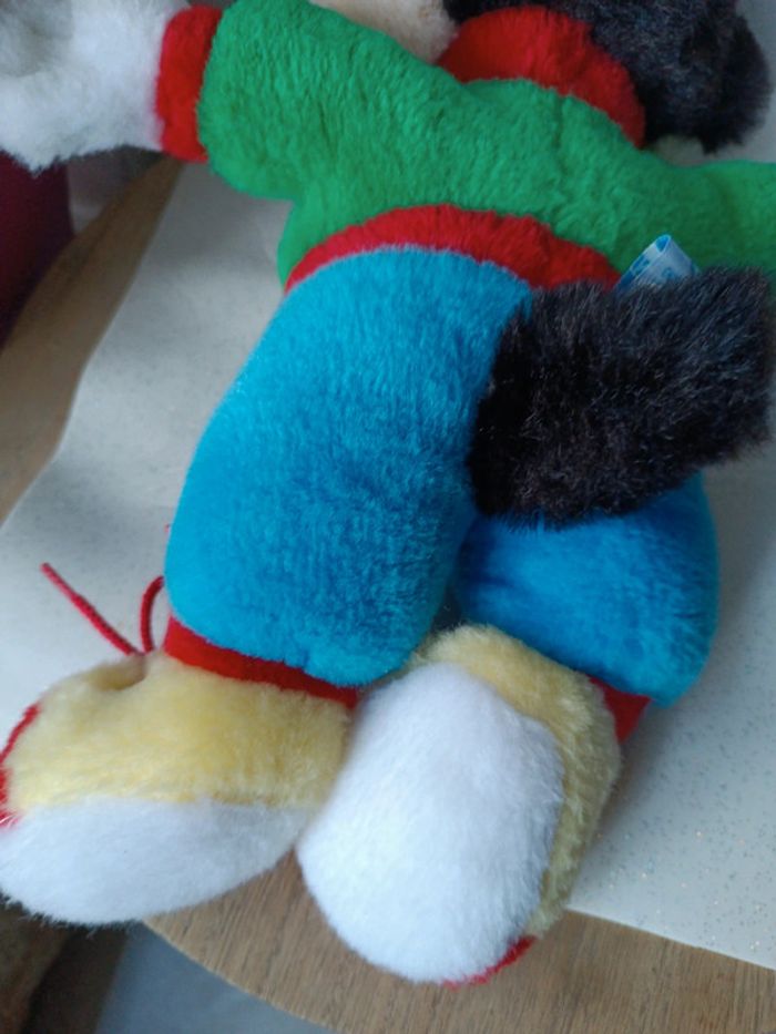 Peluche plush vtg vintage Disney nounours Teddy Bear loup Wolf 3 cochon pig bébé babies baby - photo numéro 11