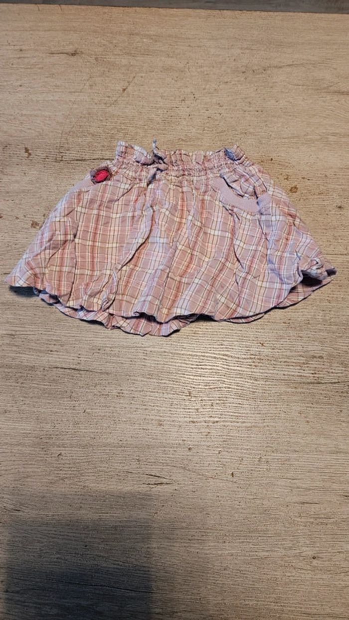 Jupe courte à carreaux rose, Prémaman, 4 ans, nickel - photo numéro 2