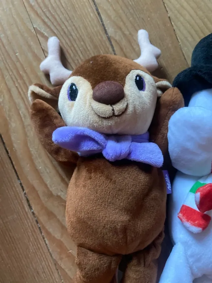 Lot de 3 peluches de noël milka - photo numéro 2