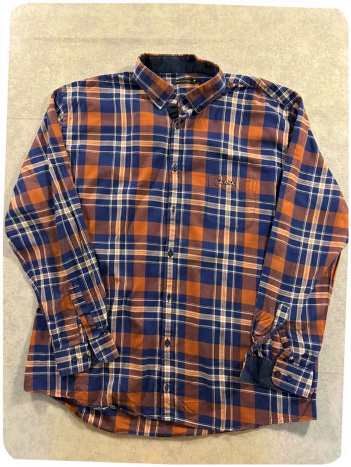 Chemise Mise au Green orange et bleu Taille XXL