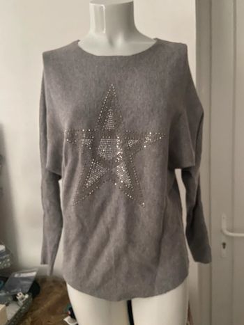 Pull gris , version féminin