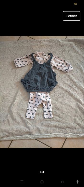 Ensemble fille 3 mois