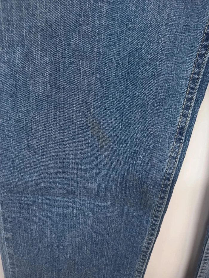 Jeans taille haute Lee vintage bleu foncé en coton - photo numéro 7