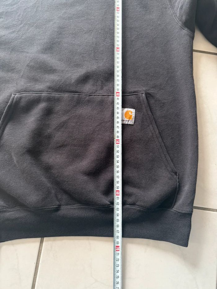 Pull / Sweat à capuche cordon & poches avant Carhartt taille S couleur noir. - photo numéro 10