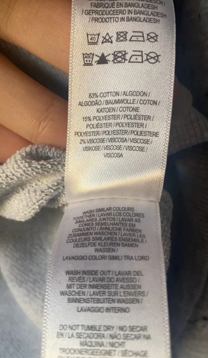 Sweat effet marbré M avec inscription - photo numéro 5