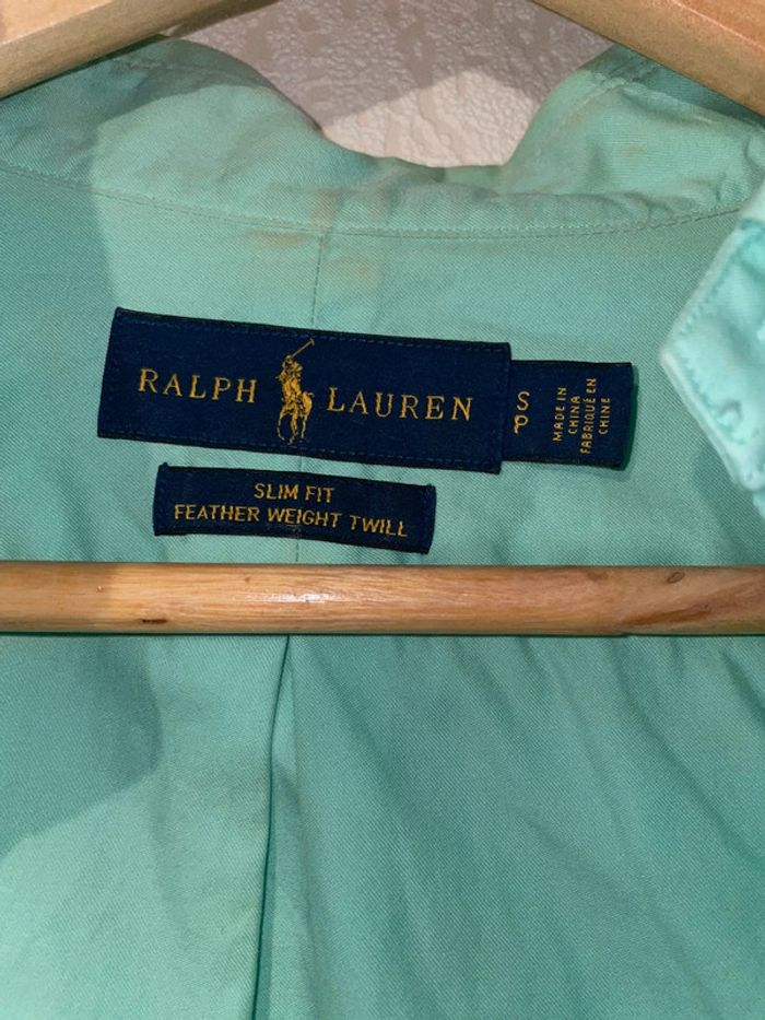 Chemise Ralph Lauren verte homme taille S - photo numéro 3