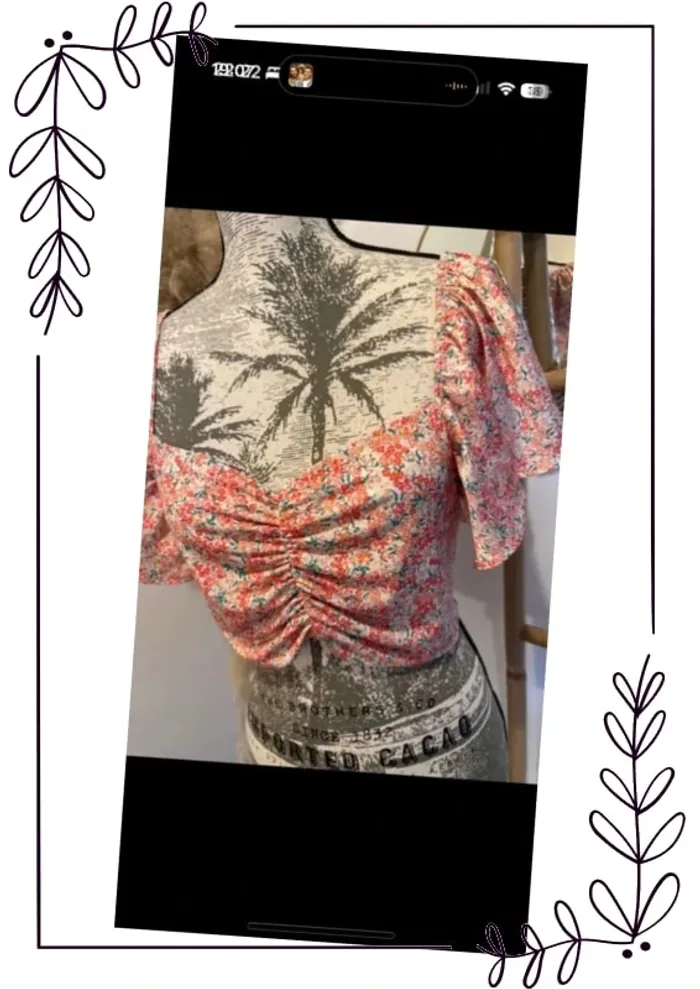 Top court d’été fleuri - photo numéro 2