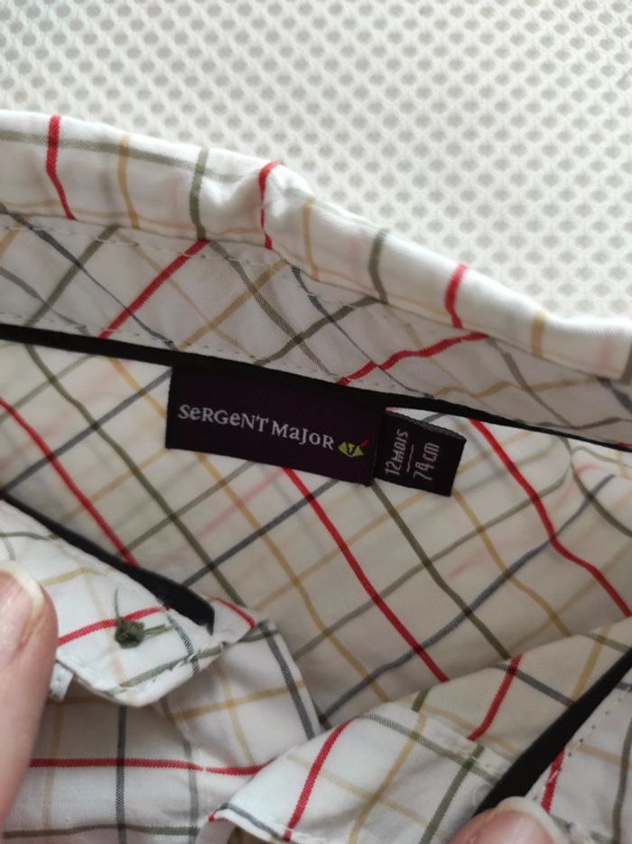 Chemise sergent major 12mois comme neuf - photo numéro 3