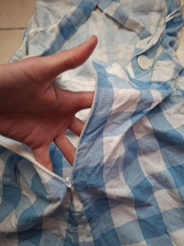 Salopette combinaison décontracté à carreaux - photo numéro 8