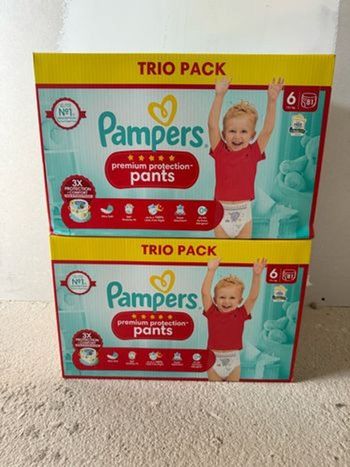 162 couches culottes  pampers premium taille 6
