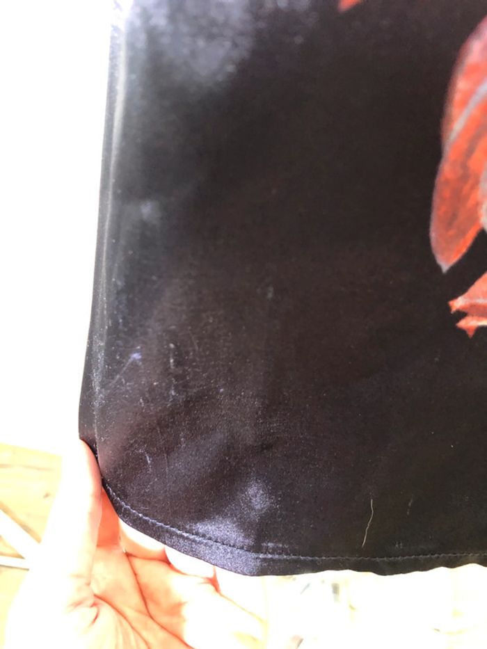 Tunique satinée Promod bleu marine motifs fleurs taille M / 38 40 très bon état - photo numéro 17