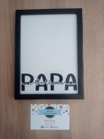 Cadre noir 13x18cm Papa on t'aime