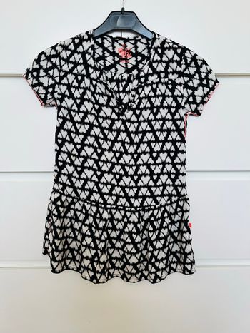 Robe fille WE Love 2062 - Taille 98/104 - Motif Cœurs Noir & Blanc