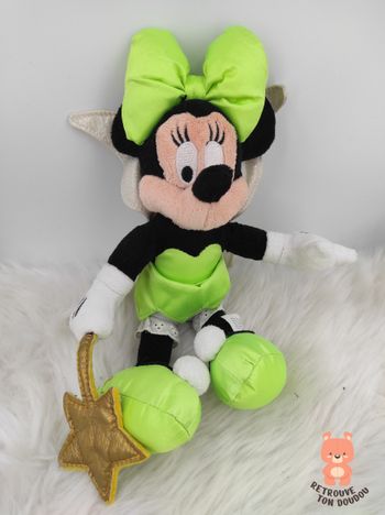 Peluche Minnie Mouse fée verte DisneyLand