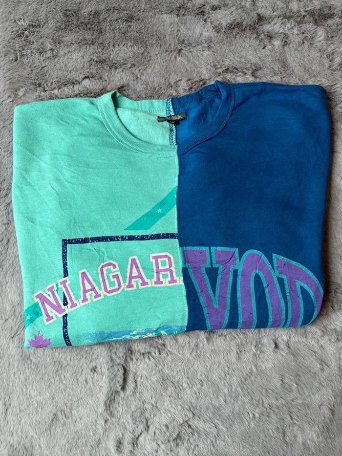 Sweat Américain patchwork Oversize XL - photo numéro 3