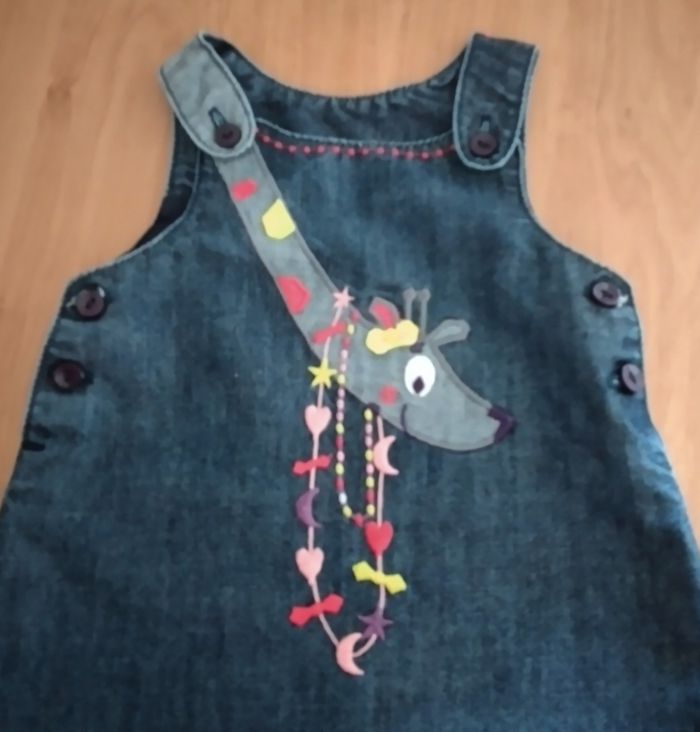 Robe sans manches en jeans 6 mois fille DPAM - photo numéro 2