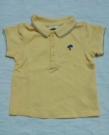 Tape a l oeil polo jaune manches courtes 12 mois