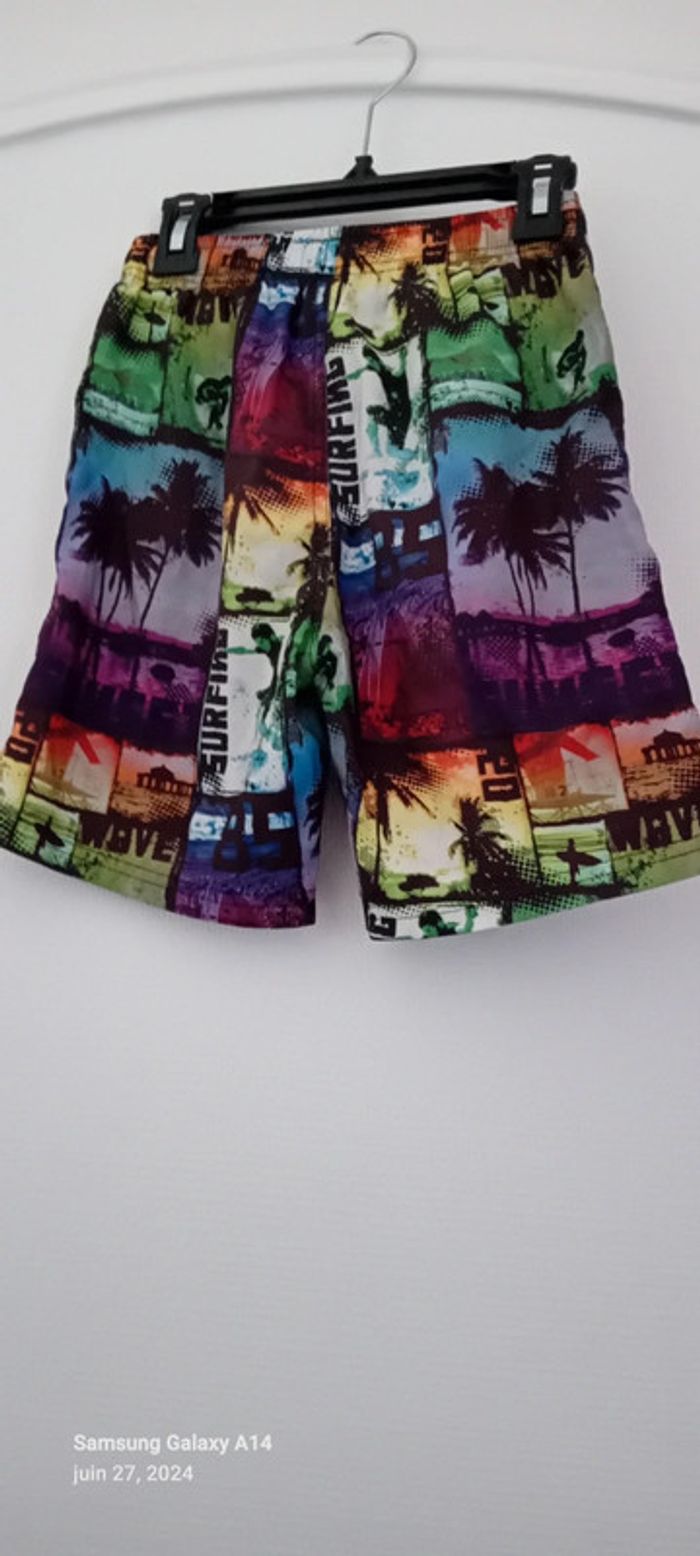 Bermuda de plage thème surf garçon 10 ans - photo numéro 4