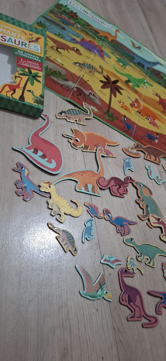 🦖 Pochette aimantée dinosaures – 30 aimants + poster – 3 ans et + - photo numéro 5