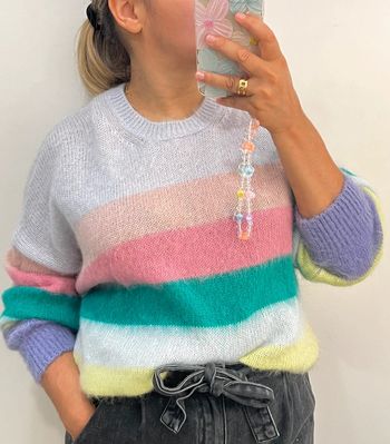 Pull Maje Ample Multicolore Taille 40 Et +