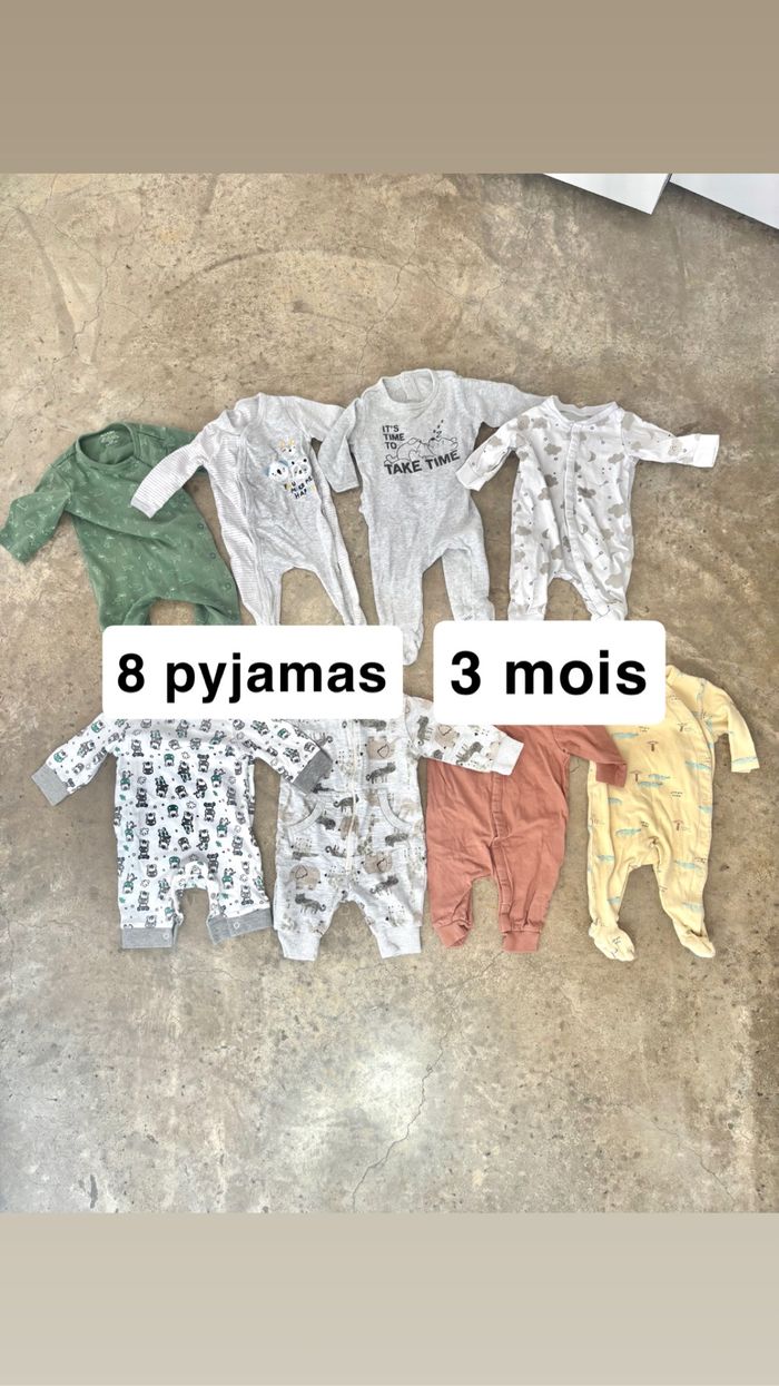 Lot pyjamas 3 mois