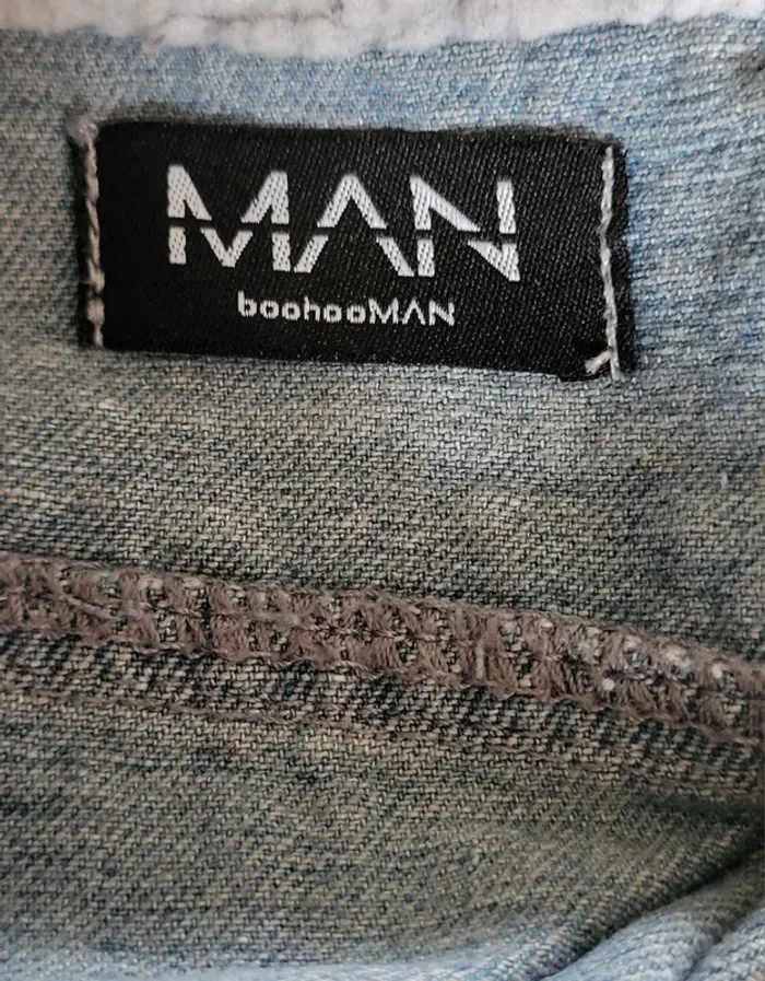 Veste en jean bleue claire Boohoo Man Taille XL ou 46 48 - photo numéro 9