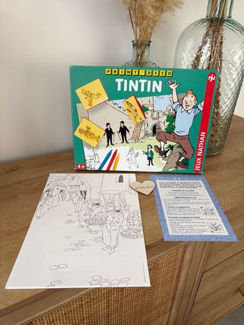 Jeu timbre tampon Tintin vintage 