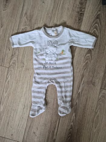 Pyjama velours 1 mois
