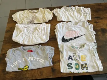 Lot de 6 tee-shirts à manches courtes fille 3 ans