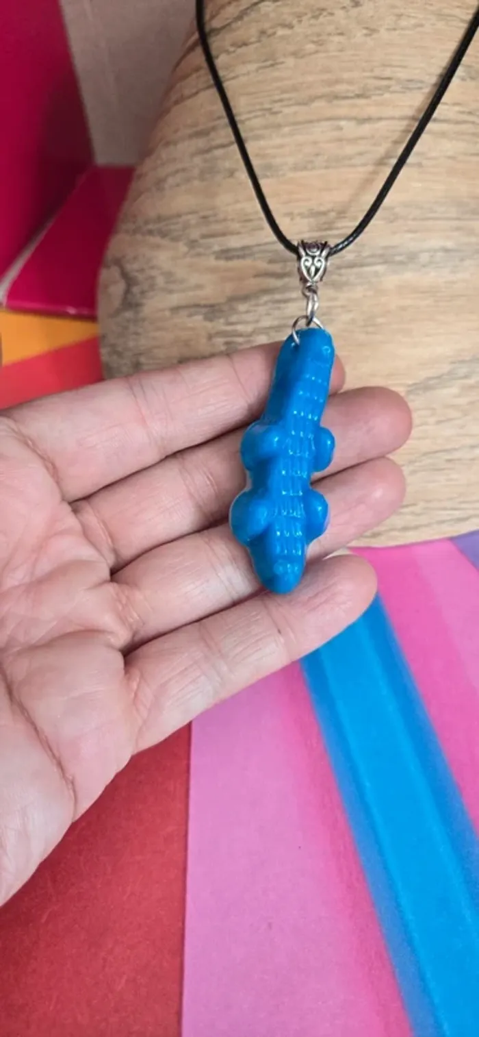 Collier crocodile bonbon fimo - photo numéro 4