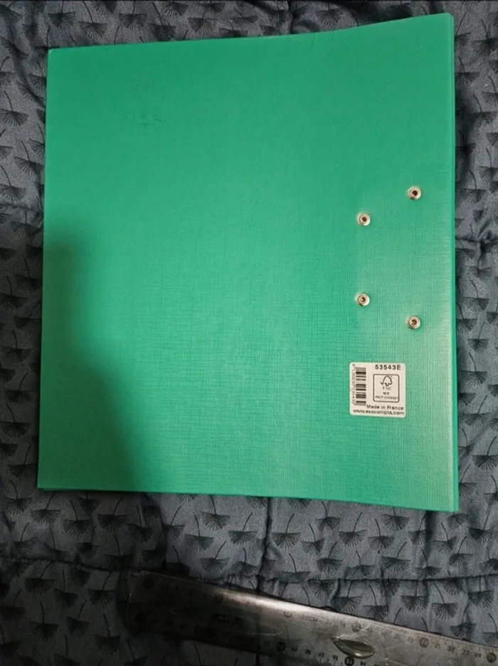 Grand classeur vert 2 anneaux exacompta - photo numéro 2