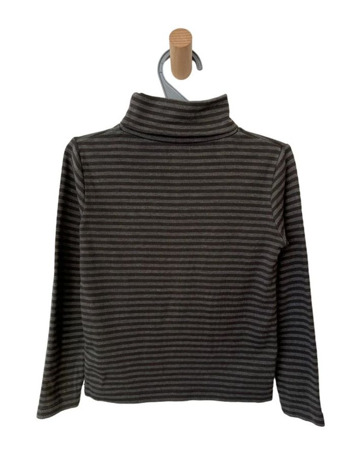 Sous-pull rayé marron - Okaïdi 6 ans (114cm) - photo numéro 2