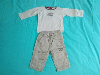 Ensemble pantalon tee shirt manches longues