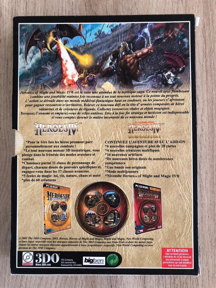 Jeux pc vintage coffret gold édition Heroes IV4 - photo numéro 2