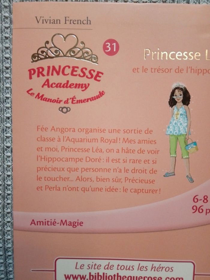 Princesse Léa et le trésor de l'hippocampe/ serie Princesse Académie T.31 - Bibliothèque rose - photo numéro 3