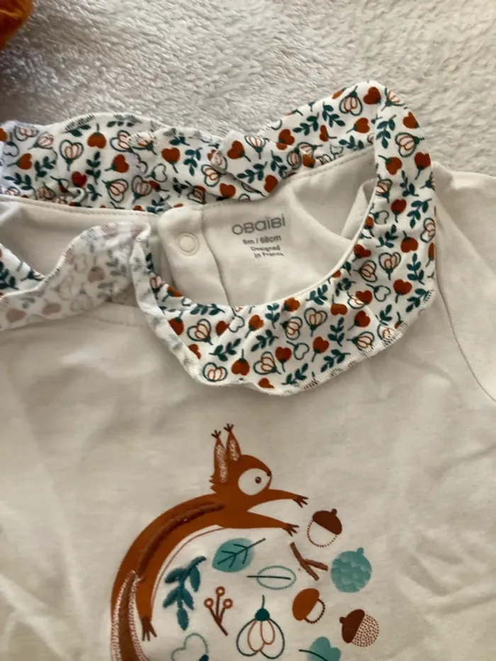 Ensemble, T-shirt, short et gilet Obaibi 6 mois - photo numéro 3