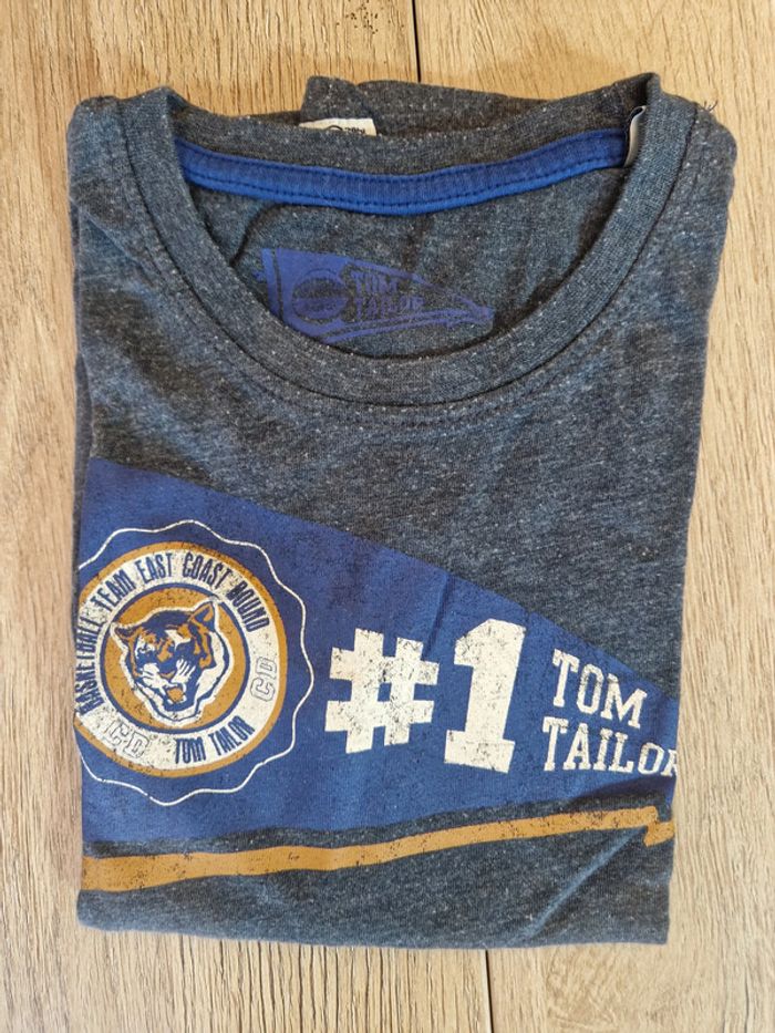 Tee-shirt gris Tom Tailor manches longues 6 ans