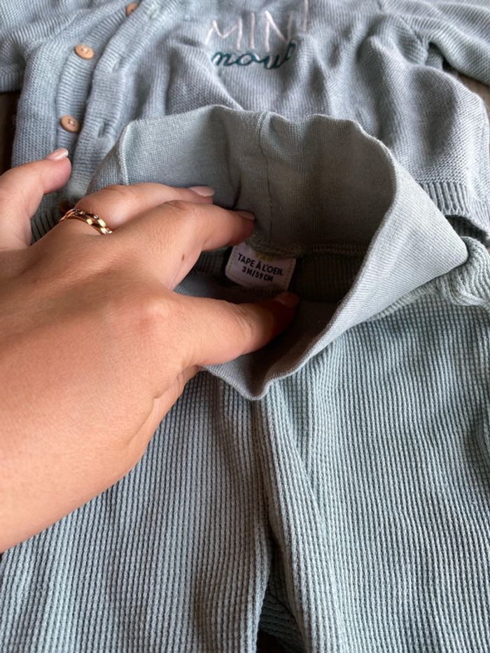 Ensemble bébé vert 3 mois - photo numéro 2