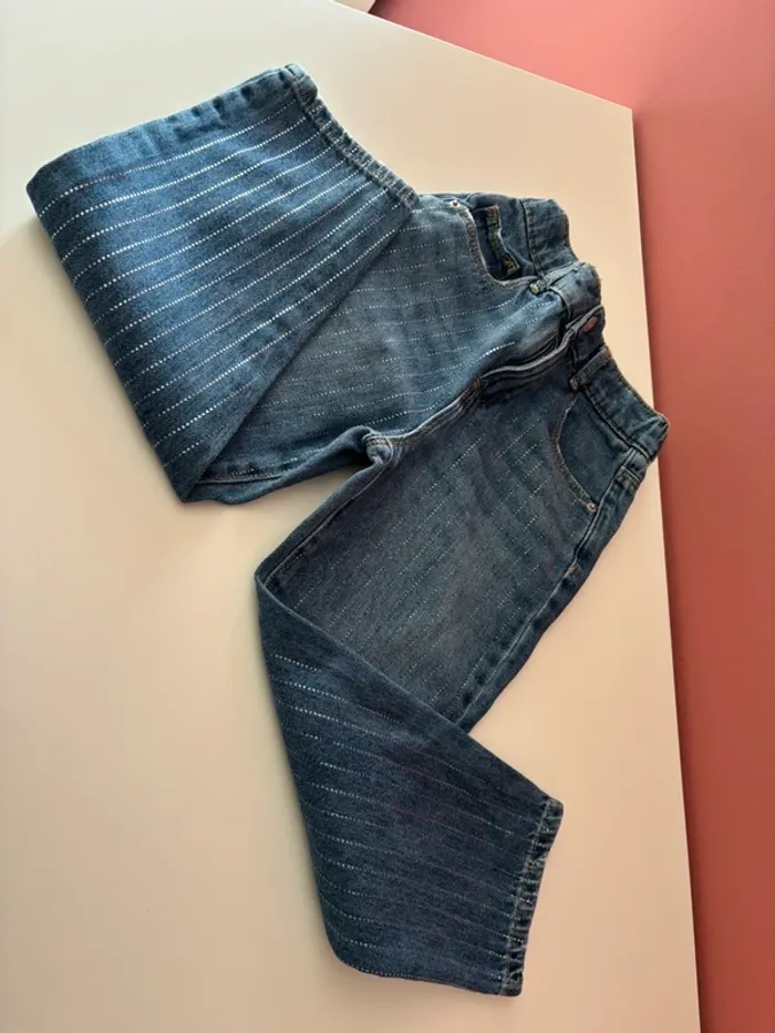 Jeans ZARA points argentés 4-5Y/110cm - photo numéro 9