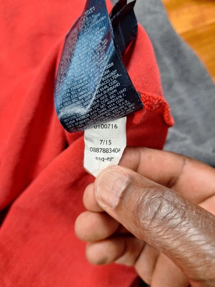 Polo tommy Hilfiger vintage manche longues - taille L rouge - homme logo brodé (428) - photo numéro 10